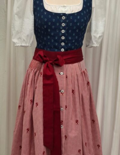 Blaudruck Oberteil mit Baumwollrock Nr.4