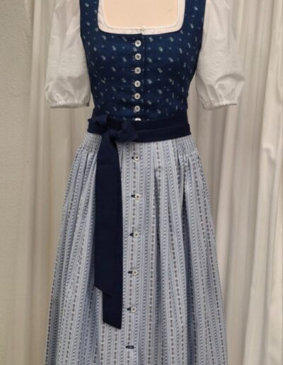 Blaudruck Oberteil mit Baumwollrock Nr.3