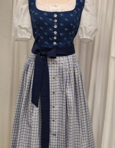 Blaudruck Oberteil mit Baumwollrock Nr.2