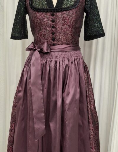 Seidendirndl schwarz-lila