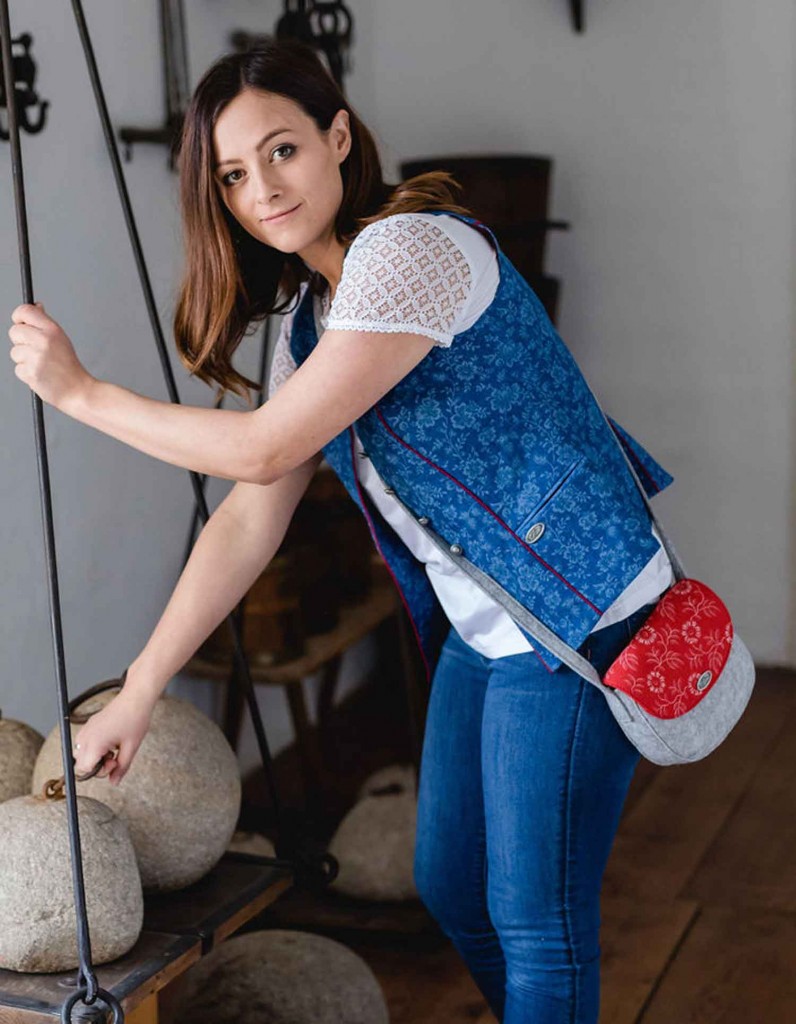 Blaudruck Trachten-Jacke